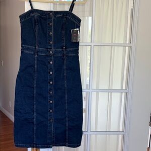 Levi's Strapless Dark Indigo Denim Dress